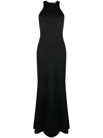 Navarra Racerback Halterneck Jersey Sleeveless Long Dress Black - MAX MARA - BALAAN 1