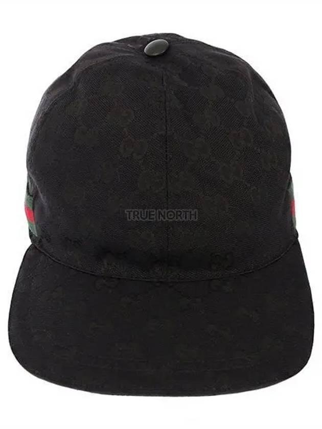 Original GG Web Supreme Canvas Baseball Ball Cap Black - GUCCI - BALAAN 2