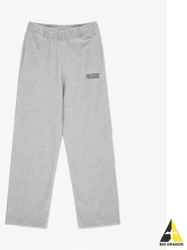 Isoli Cotton Blend Track Pants Grey - GANNI - BALAAN 2