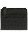 Intrecciato Zipper Card Wallet Black - BOTTEGA VENETA - BALAAN 2