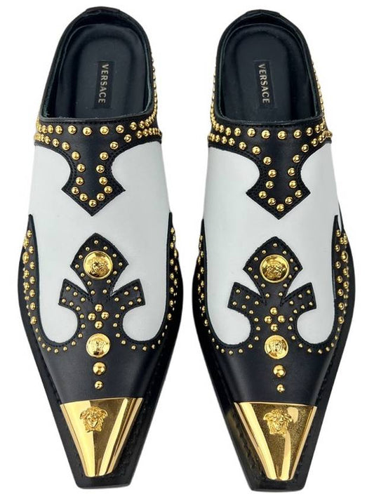 Women's Studded Loafer Mule 17186184JS - VERSACE - BALAAN 2