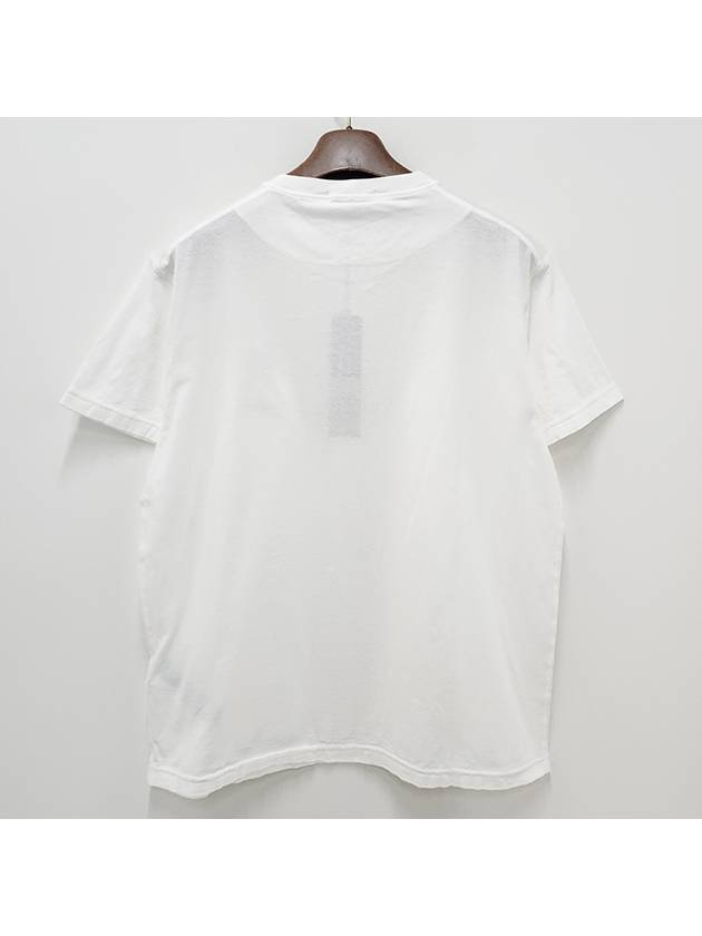 Organic Cotton Short Sleeve T-Shirt White - STONE ISLAND - BALAAN 3