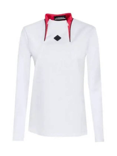 Golf Twinny Zip Mid Layer Long Sleeve T-Shirt White - J.LINDEBERG - BALAAN 2