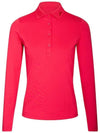 Women's Tour Tech Golf Long Sleeve PK Shirt Pink - J.LINDEBERG - BALAAN 1