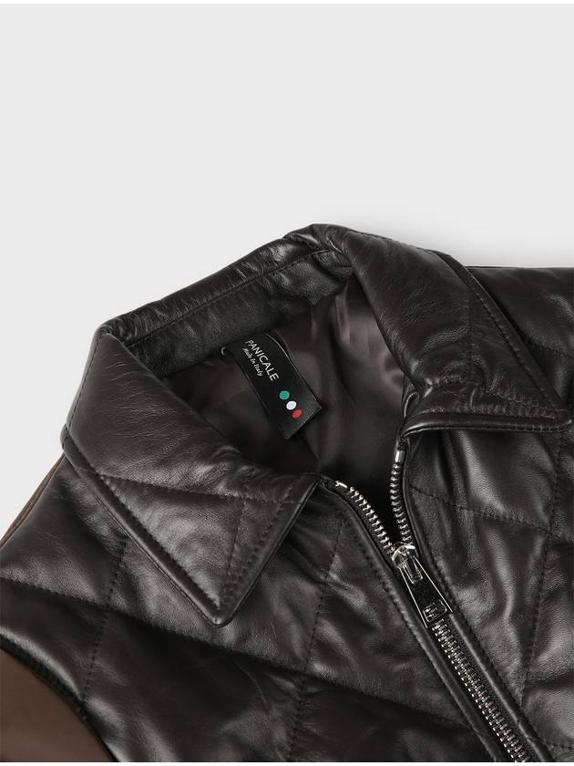 Made In Italy Quilted Padded Leather Jacket F GLJP54 - PANICALE - BALAAN 3