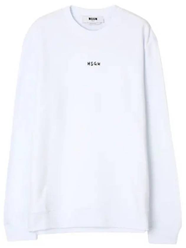 Micro Logo Print Sweatshirt White - MSGM - BALAAN 2