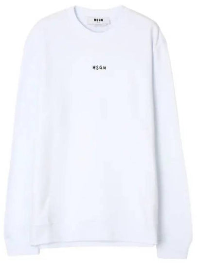 Micro Logo Print Sweatshirt White - MSGM - BALAAN 2