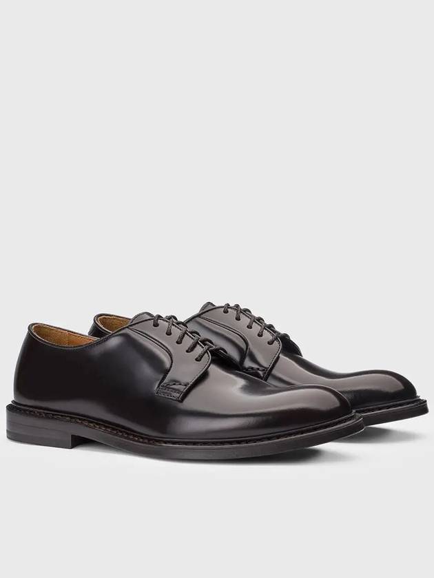 Lace-Up Leather Derby Dark Brown - DOUCAL'S - BALAAN 3