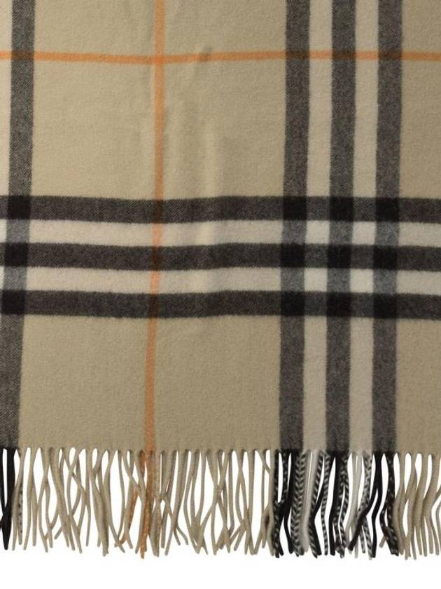 Wide Check Cashmere Scarf Beige - BURBERRY - BALAAN 3