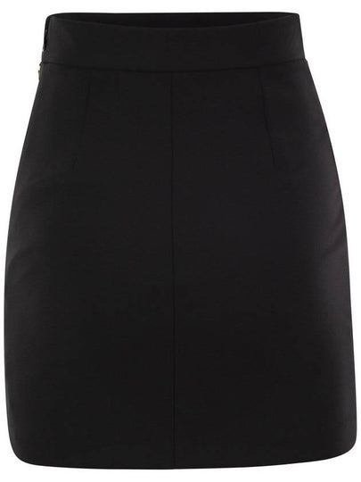 Stretch crepe miniskirt with belt - ELISABETTA FRANCHI - BALAAN 2