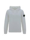 Wappen Patch Brushed Cotton Fleece Hoodie White - STONE ISLAND - BALAAN 2