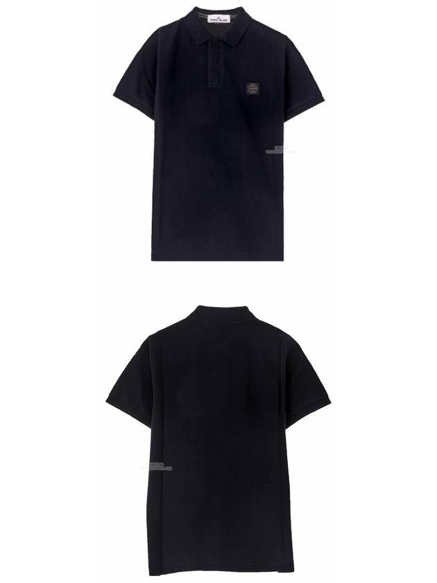 Men's Wappen Logo Patch Polo Shirt Navy - STONE ISLAND - BALAAN 5