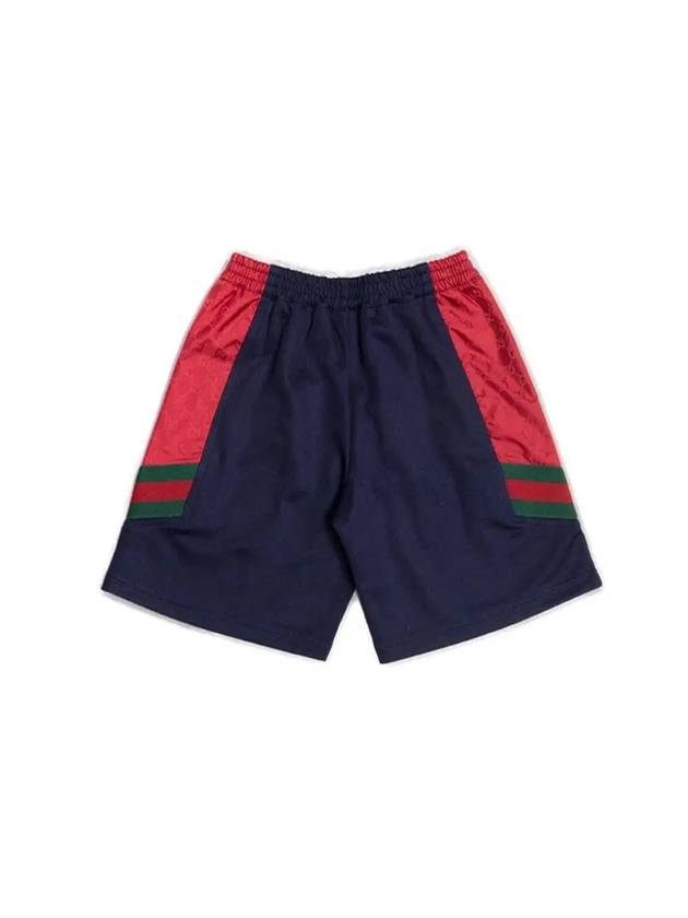 Side Detail Shorts Blue Red - GUCCI - BALAAN 2