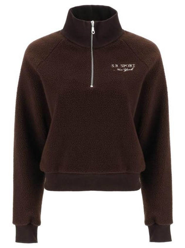 Embroider Logo Sweatshirt Brown - SPORTY & RICH - BALAAN 1