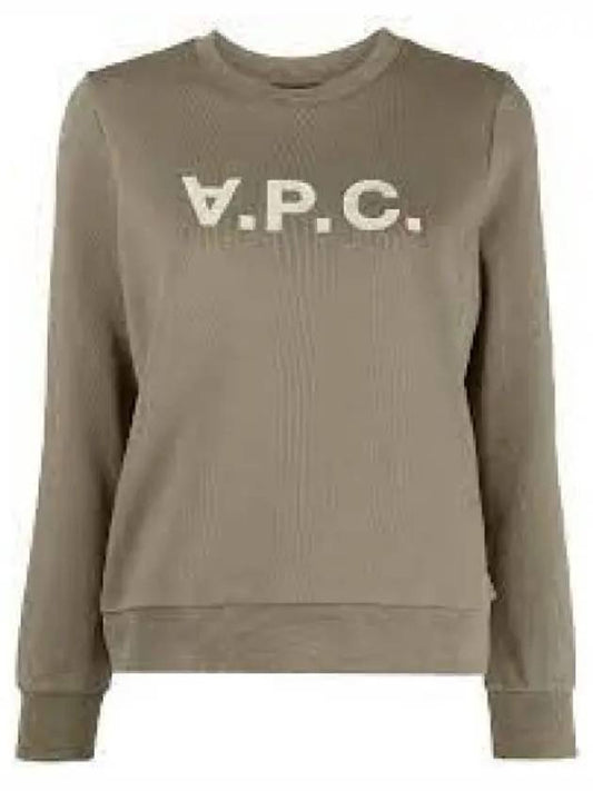 Women's VPC Logo Print Sweatshirt Green - A.P.C. - BALAAN 2