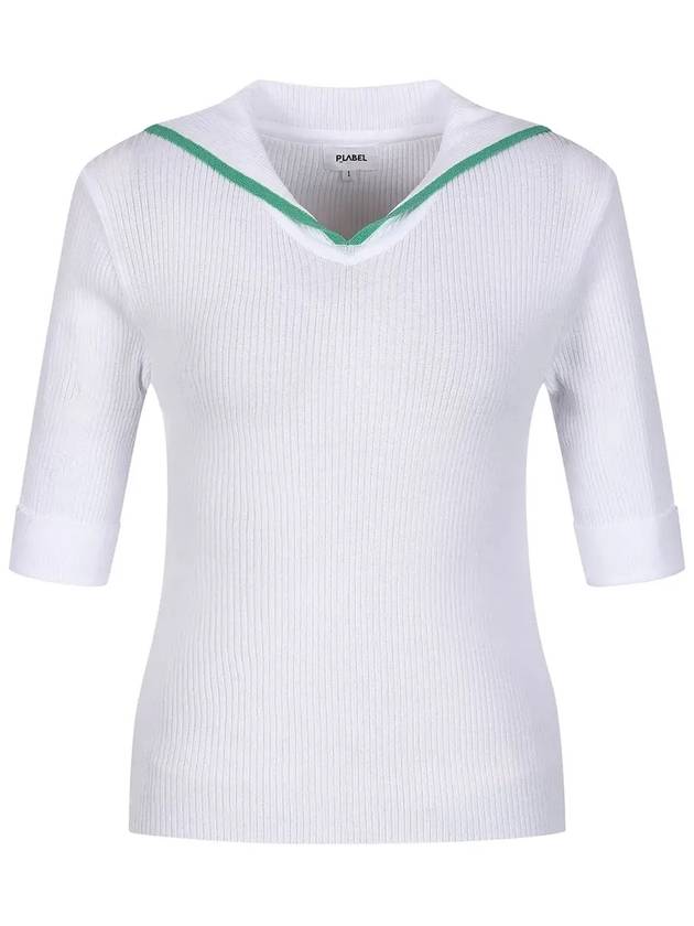 Sailor collar roll-up sleeve knit MK4MP321 - P_LABEL - BALAAN 1