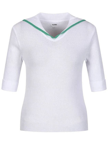 Sailor collar roll-up sleeve knit MK4MP321 - P_LABEL - BALAAN 1