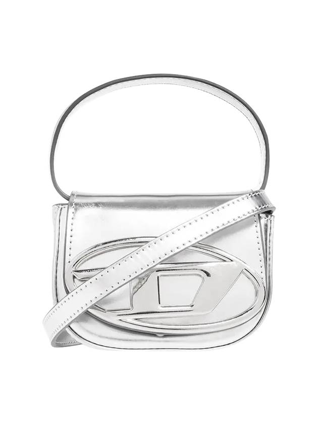 1DR Compact Mirrored Leather Shoulder Bag Silver - DIESEL - BALAAN 1