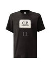 30/1 Jersey Label Style Logo Short Sleeve T-Shirt Black - CP COMPANY - BALAAN 2