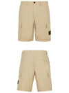 Cargo Bermuda Shorts Beige - STONE ISLAND - BALAAN 5