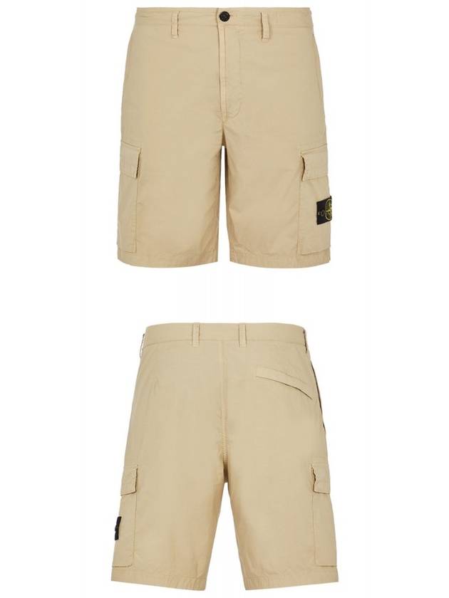 Cargo Bermuda Shorts Beige - STONE ISLAND - BALAAN 5