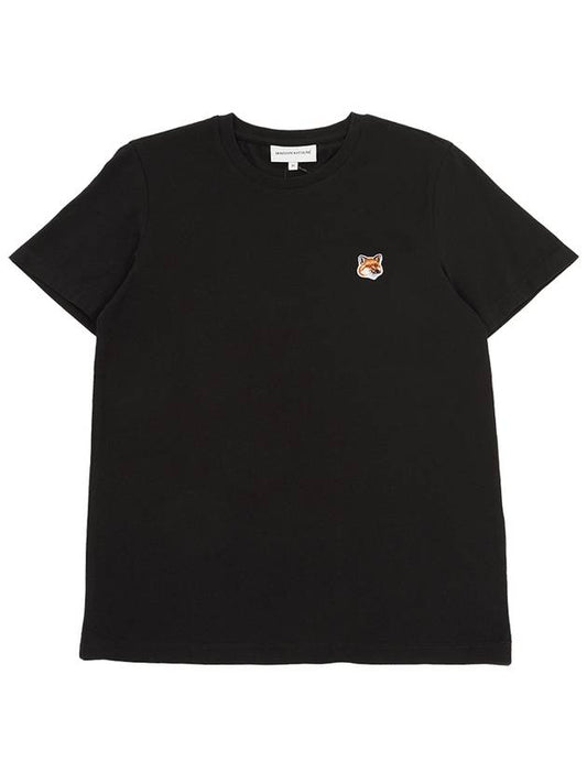 Fox Head Patch Regular Short Sleeve T-Shirt Black - MAISON KITSUNE - BALAAN 2