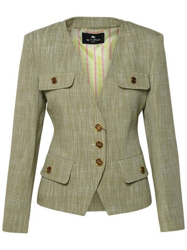 Etro Green Viscose Blend Jacket - ETRO - BALAAN 1