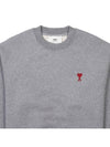 Small Heart Logo Sweatshirt Grey - AMI - BALAAN 3