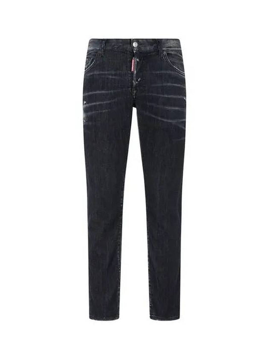 Men s Washed Easy Skater Jeans Black - DSQUARED2 - BALAAN 1