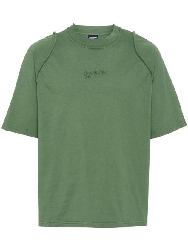 Camargue Embroidered Logo Cotton Short Sleeve T-shirt Green - JACQUEMUS - BALAAN 2