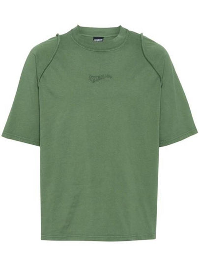 Camargue Embroidered Logo Cotton Short Sleeve T-shirt Green - JACQUEMUS - BALAAN 2