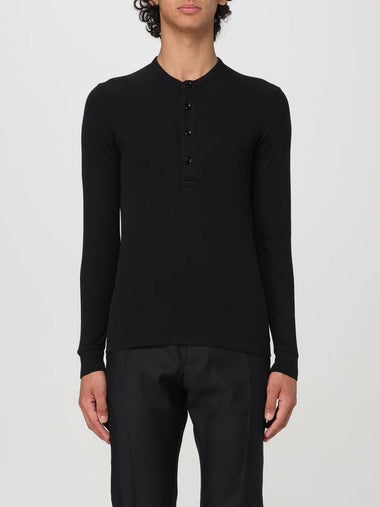 T-shirt Tom Ford in misto lyocell a costine - TOM FORD - BALAAN 1