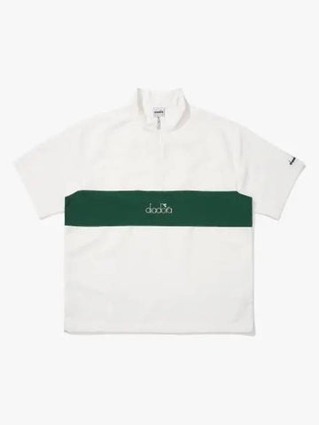 Diadora Comfy Half Zip Up Short Sleeve Piste IVORY - DIADORA - BALAAN 1