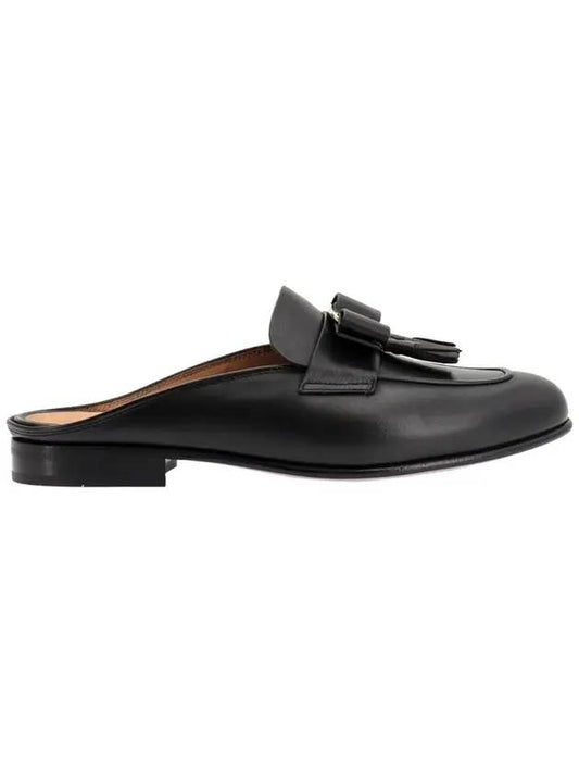 Vara Knot And Tassel Mule Black - SALVATORE FERRAGAMO - BALAAN.