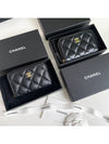 Classic Zipped Coin Purse Grained Calfskin & Gold Black - CHANEL - BALAAN 4