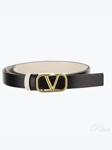 V Logo Signature Women s Double Sided Belt Accessories T0S12ZFR L60 - VALENTINO - BALAAN 1