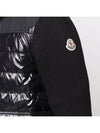 Men's Logo Patch Hooded Padded Cardigan Black - MONCLER - BALAAN 4