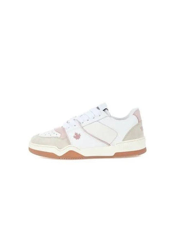 Women s SPIKER Maple Embroidered Sneakers White - DSQUARED2 - BALAAN 1