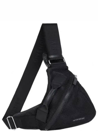 G Zipper Mesh Small Triangle Belt Bag Black - GIVENCHY - BALAAN 2