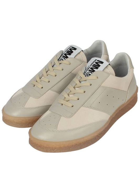 6 Court Logo Tongue Low Top Sneakers Beige - MAISON MARGIELA - BALAAN 2