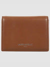 Tri-Fold Leather Half Wallet Brown - MAISON KITSUNE - BALAAN 2