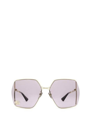 Eyewear Polygonal Sunglasses Gold - GUCCI - BALAAN 1