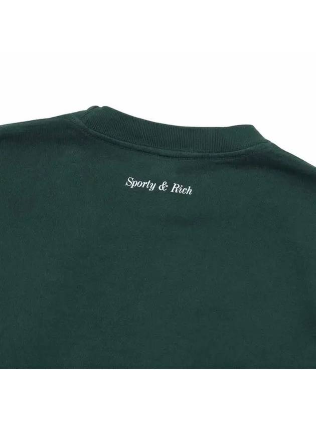 Wellness Club Crop Cotton Sweatshirt Green - SPORTY & RICH - BALAAN 6