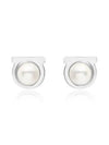 Salvatore Gancini Pearl Silver Earrings White - SALVATORE FERRAGAMO - BALAAN 2