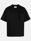 Patch Pocket Cotton Short Sleeve T-shirt Black - JIL SANDER - BALAAN 3