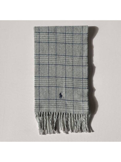 PC0945 033 Pony Reversible Check Wool Muffler Scarf - POLO RALPH LAUREN - BALAAN 2