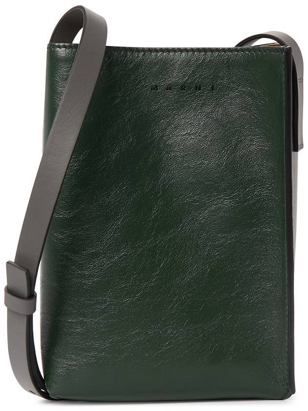 Museo Soft Small Cross Bag Dark Green - MARNI - BALAAN 1