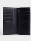 Men's Vertical Coin Compartment Grained Calfskin Long Wallet Black - CELINE - BALAAN 5