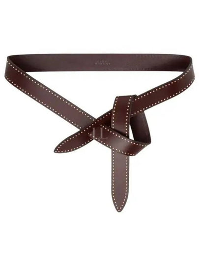 Lecce Knotted Leather Belt Red - ISABEL MARANT - BALAAN 2