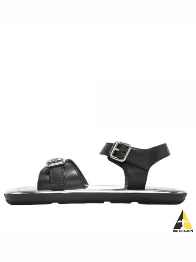 2X3071 3LI9 F0632 Leather Double Strap Sandals - PRADA - BALAAN.